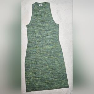 Sunday Best Green  Ribbed Tank Midi Dress